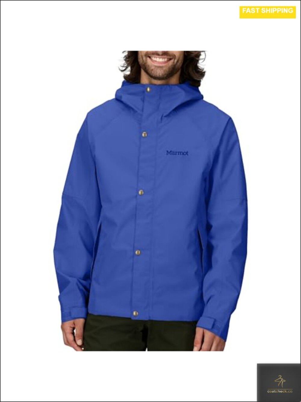 Men's Waterproof Rain Jacket Heavyweight Recycled Polyester Hooded
